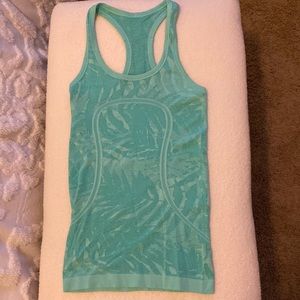Green Patterned Lululemon Swiftly Tech Tank